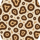 Neutral Oval with Abstract Animal Inspired Design and Earthy Layers(Beige)