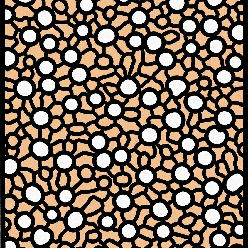 Vintage Inspired Spot Mosaic With Irregular Shapes (Beige) - ODIKA