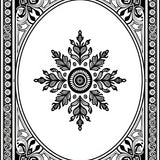 Elegant Medallion Cascade Interwoven Symmetrical (Black) - ODIKA