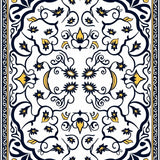 Floral Dreamscape with Twisting Petal Silhouettes (White)