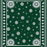 Nordic Yuletide Snowfall Festive Accent(Green)
