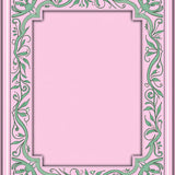 Elegant Floral Vine Tapestry With Decorative Border (Pink)