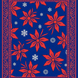 Elegant Holly Leaf And Berry Arrangement With Subtle Snowflake Embellishments(Blue)