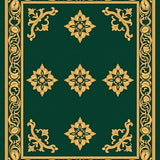 Elegant Damask Ornamentation with Stylized Floral (Green) - ODIKA