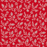 Classic Winter Pinecone with Berry Accents and Swirling Vines(Red)