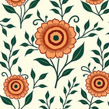 Vintage Botanical Scroll with Central Rosette Design (Ivory) - ODIKA