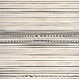 Boho Chic Area with Tribal Inspired Stripes and Muted Sand Accents(Gray)