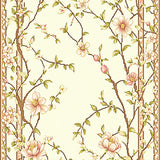 Area Runner with Beige Garden Floral(Ivory)