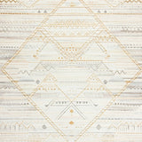 Abstract Diamond Ivory Beige Area with Subtle Geometric Shapes(Beige)