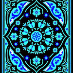 Vintage Blossom Medallion Artisan Handwoven Accent (Black) - ODIKA