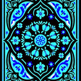 Vintage Blossom Medallion Artisan Handwoven Accent (Black) - ODIKA