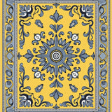 Boho Paisley Medallion with Eclectic Vintage Inspired Motifs(Yellow)