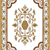 Trellis Tapestry Inspired Floral Ornamentation (Gold) - ODIKA