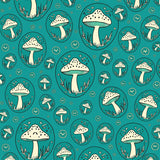Enchanted Forest Mushroom Cluster with Fairy Ring Botanical (Beige) - ODIKA