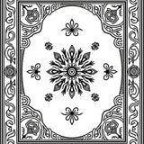 Tile Inspired Ornate Medallion (Black)