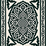 Elegant Abstract Interlocking Medallion Lattice Trellis (Beige)