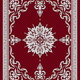 Elegant Snowflake Damask Traditional Winter(Red)
