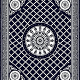 Contemporary Interlocking Lattice with Floral Embellishments (Black)