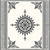 Inspired Medallion with Ornate Flourishes(Black)