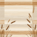 Whispering Wheat Stalks Area Beige Brown Palette(Beige)