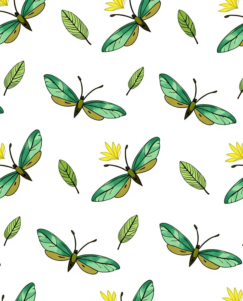 Wilderness Insect Symphony Displaying Elegant Flying Creatures (Green) - ODIKA