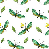 Wilderness Insect Symphony Displaying Elegant Flying Creatures (Green) - ODIKA