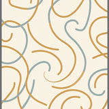 Luxurious Plush Cascade Swirl Textured Contemporary Accent(Ivory)