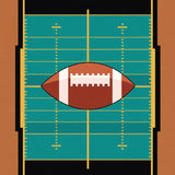 Football Field Yard Lines Gridiron Design(Green)