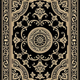 Medallion Non Sliding Accent with Adhesive Support (Black)