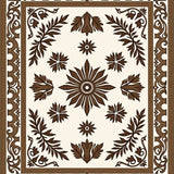 Vintage Botanical Acanthus Leaf Medallion Tapestry(Brown)