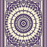 Elegant Medallion Festive Tapestry Artisan(Purple)