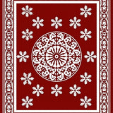 Festive Snowflake Medallion Accent With Elegant Interlocking Motifs(Red)