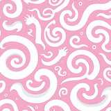 Luxurious Cloud Swirl With Curved Motifs (Pink) - ODIKA