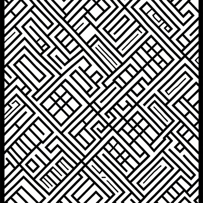 Timeless Farmstead Lattice Featuring Intersecting Diagonal (Black) - ODIKA
