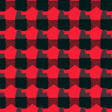 Vintage Checkered Area with Classic Cabin Design(Red)