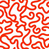Luxurious Serpentine Swirl Sheepskin Inspired with Fluid Contours(Orange)