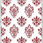 Damask with Heirloom Filigree Florals (White) - ODIKA