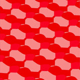 Hexagonal Honeycomb Mosaic with Contemporary Abstract Flair(Red)