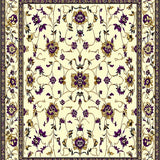 Antique Inspired Floral Area with Elegant Purple and Gold Accents(Beige)
