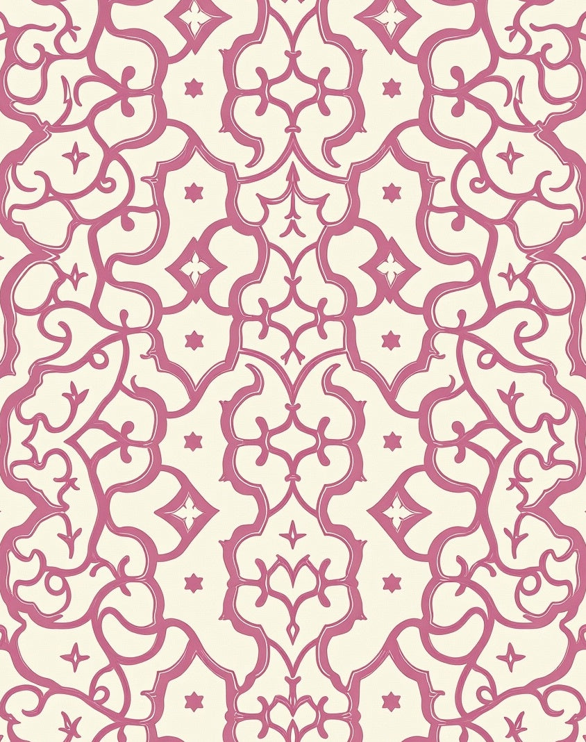 Timeless Elegance Lattice Transitional Decorative (Pink) - ODIKA