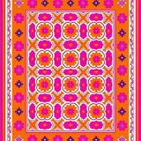 Boho Chic Interlocking Floral Motifs with Artistic Symmetry (Orange) - ODIKA