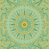 Botanical Paisley Enchanted Swirl Abstract Decorative (Green)