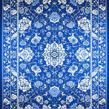 Serene Asian Elegance with Detailed Print(Blue)