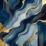 Luxurious Textured Wave Design(Blue)