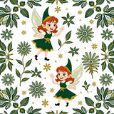 Merry Yuletide Pixie Semicircular with Flower Details(Green)