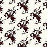 Distressed Botanical Vine Featuring Scrollwork(Brown)