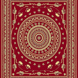 Mystical Palm Amulet Featuring Sacred Floral Artistic(Red)