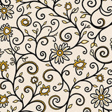 Enchanted Botanical Vine Scrollwork Luxurious Decorative Embellished (Beige)