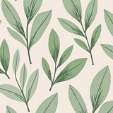 Botanical Leaf Nature Inspired Canvas(Ivory)