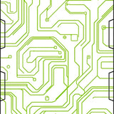 Glowing Gamepad with Electric Circuit Board Accents (Green)
